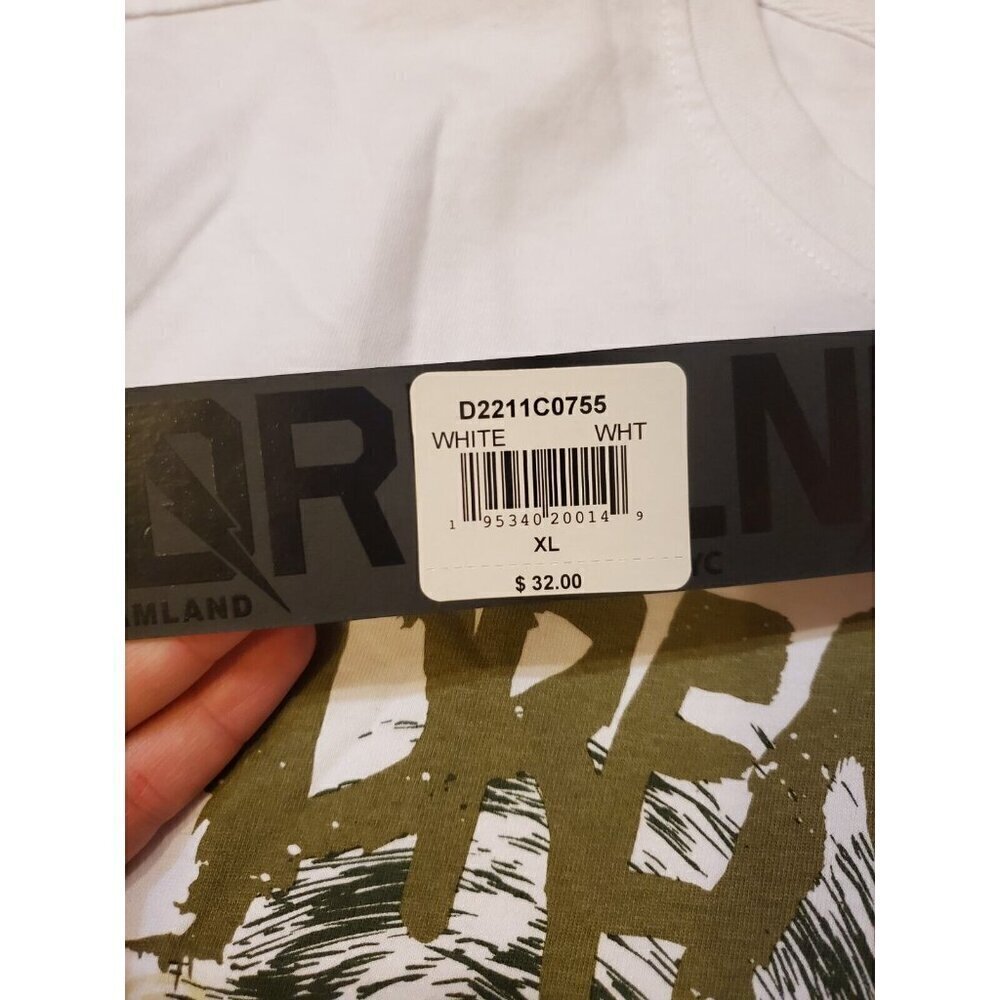 Dreamland Graphic Tee‎ T-shirt Men's Size X-Large White Wolves Streetwear NWT - Picture 4 of 7